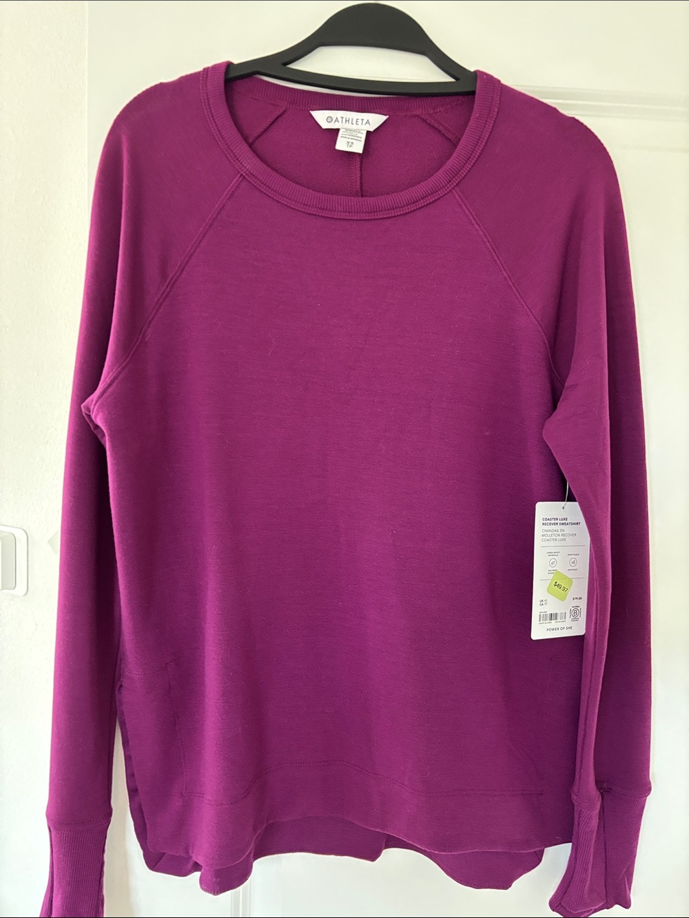 NWT-Athleta Coaster Luxe Recover Sweatshirt